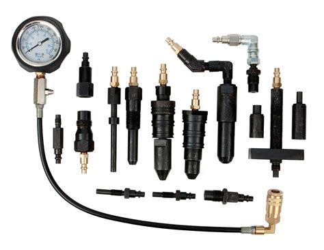 20-piece compression test diesel engine|JEGS W89735 Diesel Compression Tester Kit .